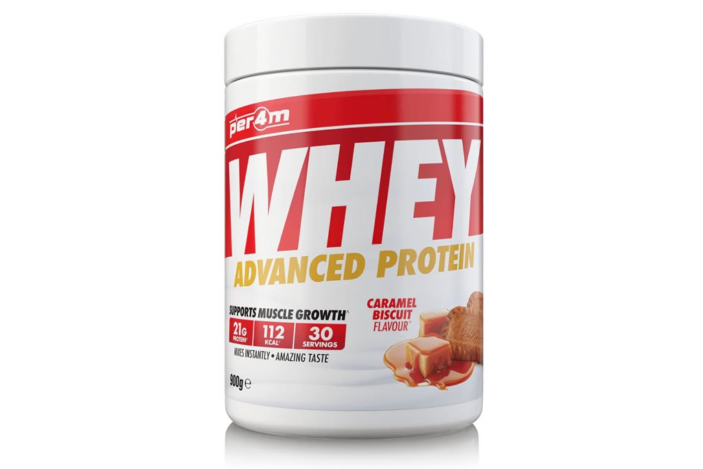 per4m whey protein caramel biscuit flavour