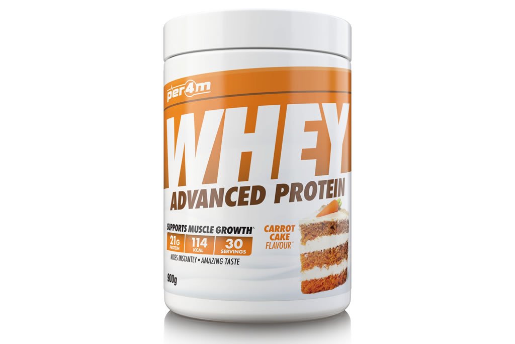 per4m whey protein carrot cake flavour