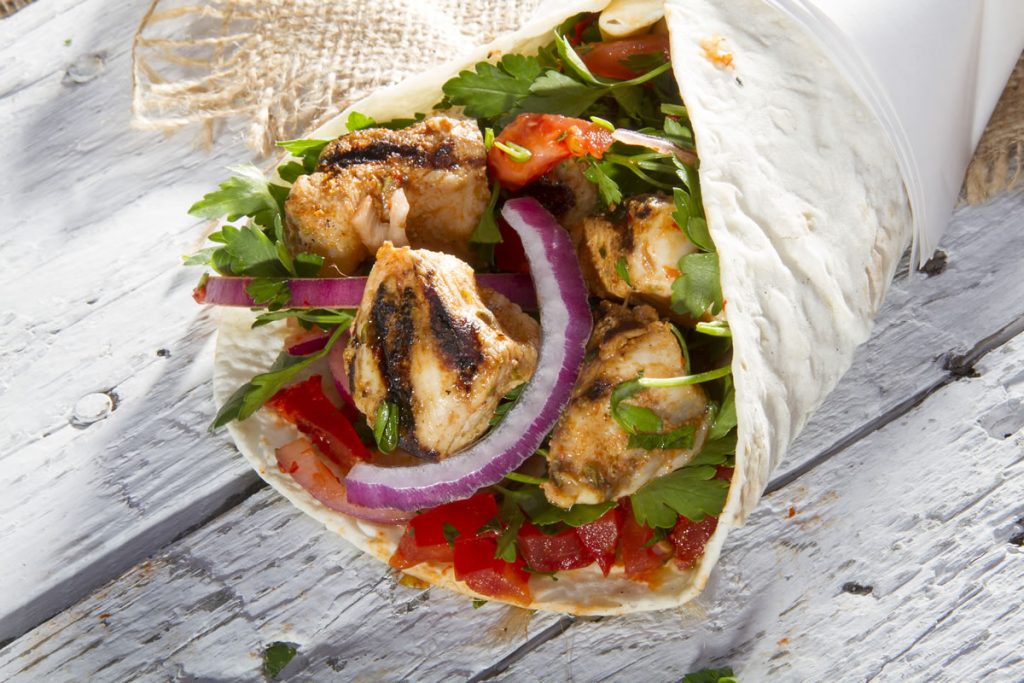 Healthy Seasoned Chicken Wrap